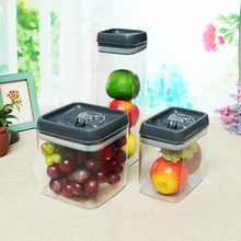 3 шт./компл. пластиковый прозрачный контейнер для хранения коробка кухня уплотнение влагостойкий сохраняет свежесть хранения зернистого Еда застежка 2.3L
