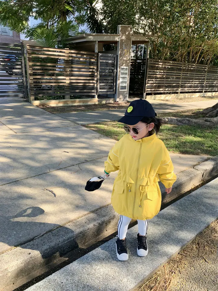 Модная детская осенне-зимняя куртка и пальто г., длинное пальто для девочек, одежда для детей утепленное ветрозащитное пальто для девочек
