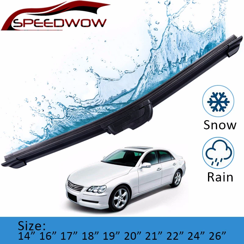 

SPEEDWOW U-Type Universal Front Wiper Blades Windscreen Wiper Car Accessories 14"16"17"18"19"20"21"22"24"26"