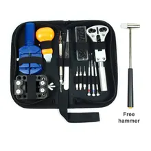 14 шт. набор для ремонта часов, профессиональный инструмент для замены батареи часов, ремешок для часов, набор инструментов, чехол для переноски, для ремонта