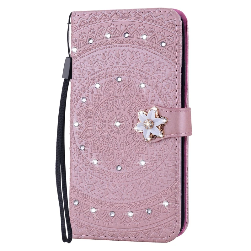 Diamond Rose Gold Флип кожаный бумажник чехол для Nokia 3,1 Алмазный кобура слот для магнитных карт чехол для Nokia 2,1 Чехлы телефонные сумки стенты книга - Цвет: Diamond Rose Gold