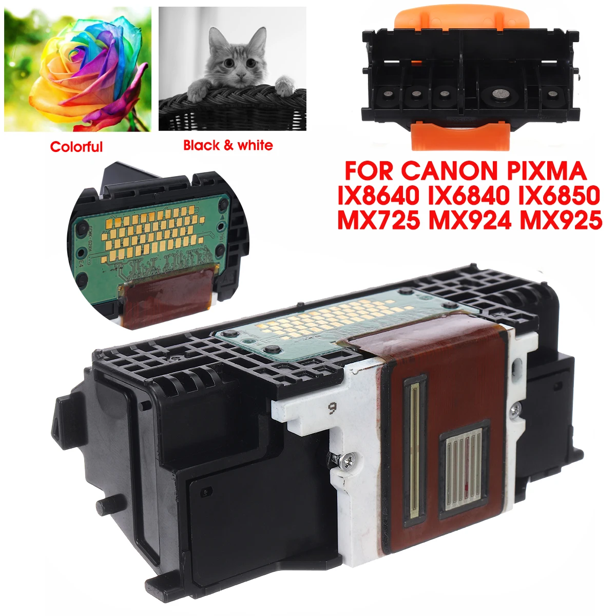 

LEORY For Canon Pixma iX8640 iX6840 iX6850 MX725 MX924 MX925 Printhead Printer Print Head QY6-0086-000 Printer Parts Accessories