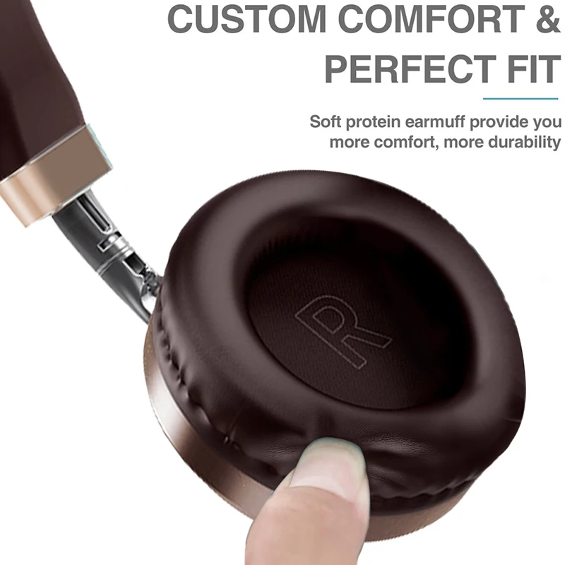 Wireless Headphones Bluetooth 5.0 Headset with Mic Over Ear Sports Running Earphone Support SD card  for Phone Pc Lattop Mp3 TV