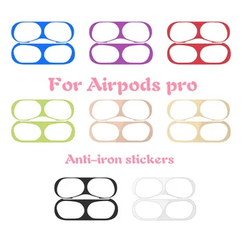 

Simple Dustproof Sticker Guard For Apple AirPods Pro Wireless Bluetooth Headset Metal Dust-proof Protection Inner cover stickers