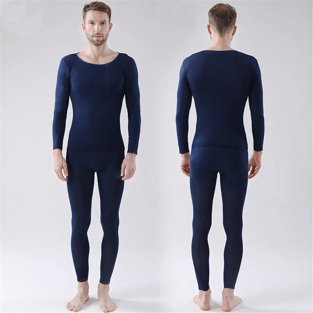 Мужское термобелье бесшовное эластичное Термобелье Нижнее белье(верх и низ) пижамы одежда для мужчин леггинсы