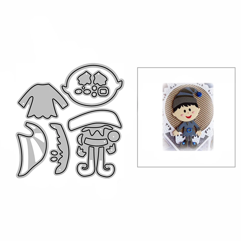 

Новинка Сделай Сам симпатичный эльф мальчик ремесло тиснение пресс-форма 2021 металлические штампы для изготовления открыток альбом и Скрапбукинг Декоративные без штампов