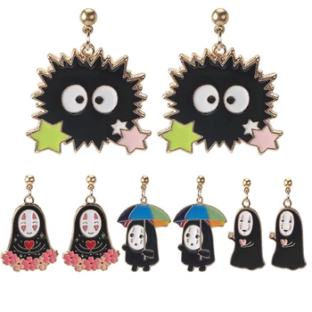 

Cartoon Anime Spirited Away Ghost Dangle Earrings Fashion Creative Cute Japan Totoro Alloy Earrings Jewelry For Women Girl Gifts