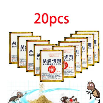 

20Pcs Cockroach Bait Powder Powerful Insecticide Bug Beetle Medicine For Indoor Insect Roach Killer Pest Control