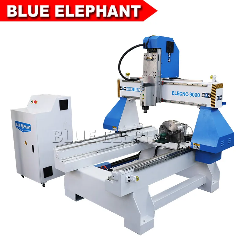 

Blue Elephant cnc router 9090 wood working cnc low cost router 3kw air spindle for cutting acrylic boards