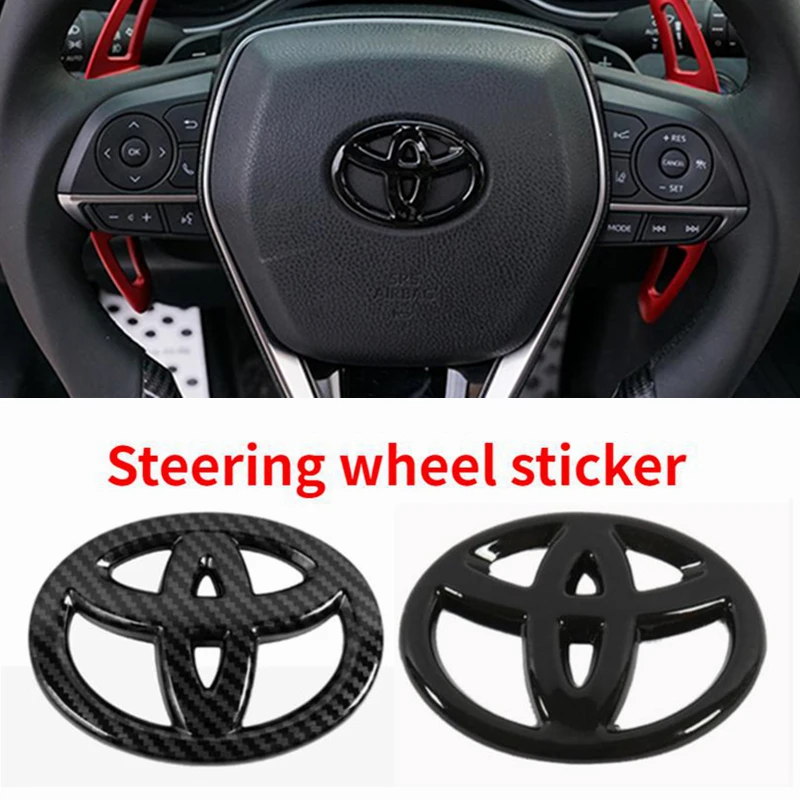 Наклейка на руль автомобиля для Toyota Corolla Camry Rav4 Yaris Auris Avensis Prius Prado 120 Hilux Supra CHR |