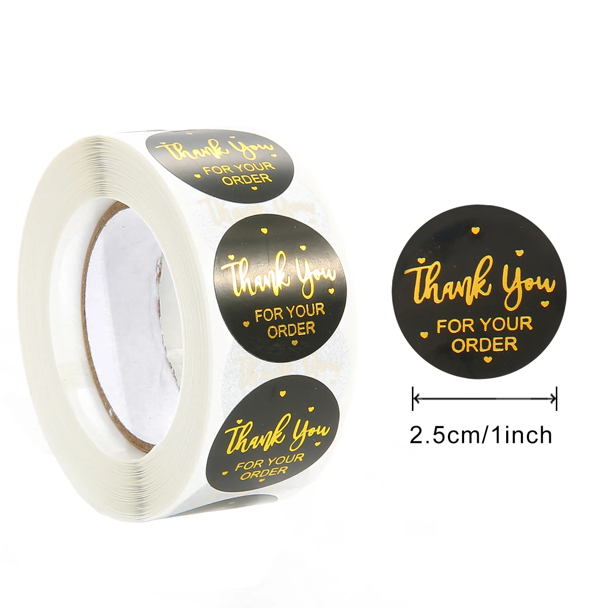 500Pcs/Roll Beautiful Round Natural Kraft Thank You Sticker Seal Labes gift Hand Made With Love Stickers Scrapbooking Stationery 