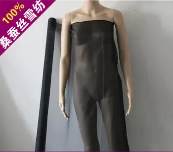 

sell by 6m,width:128cm,thickness:5mm,100% Pure Silk fabric chiffon,color:BLACK