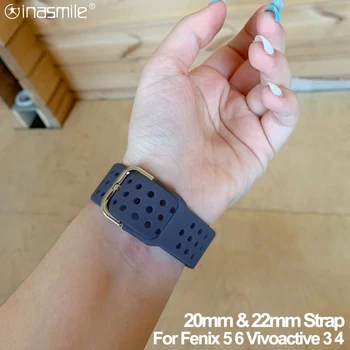 

Nice 20mm Strap for Garmin Fenix 5S 6S Forerunner 235 645 Vivoactive 3 22mm Accessories bracelet for 5 plus 6 4 Instinct 935