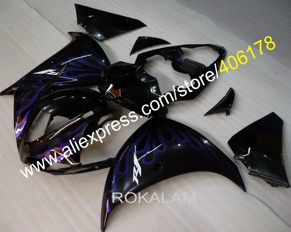 

Синий Пламя для Yamaha YZF R1 2009 2010 2011 YZFR1 09 10 11 YZF 1000 YZF1000 комплект обтекателей корпуса (литьё под давлением)