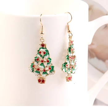 

New Arrival Fashion Earrings Christmas Tree Snowman Christmas Earrings for Women Party New Year Gift
