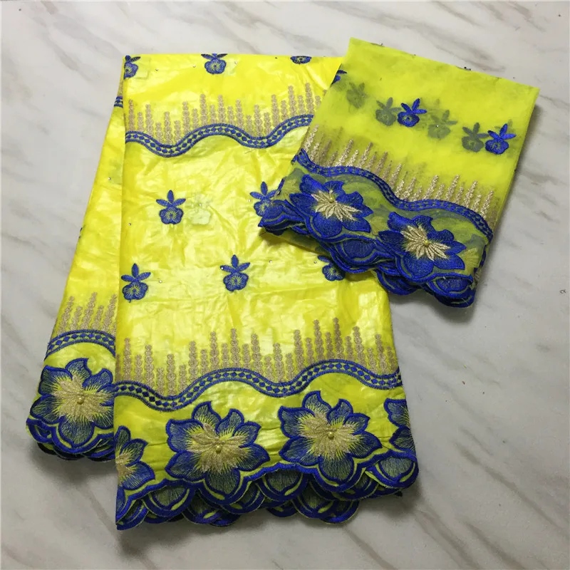 Таз кружево африканская ткань Базен riche ткань желтое платье нигерийская кружевная ткань Базен riche жаккардовая парча ткань таз 7 ярдов