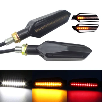 

Universal Motorcycle Turn Signals LED Light Flowing Water Blinker Flashing Indicator FOR ltz 400 suzuki fazer honda varadero ktm