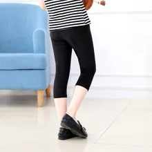 Обувь для девочек блестящие штаны летние детские штаны длиной до щиколотки для детей старшего возраста универсальные модные леггинсы