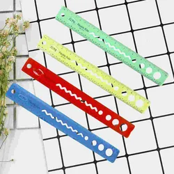 Règles en plastique de 12 pouces, outils de mesure flexibles, papeterie scolaire pour étudiants, règles de mesure de bureau (4 couleurs) 