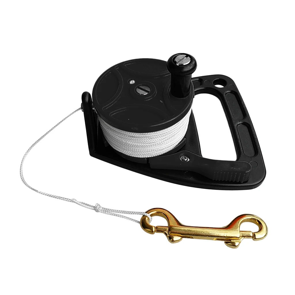 Multi Purpose SMB Scuba Dive Reel with Handle, Thumb Stopper, 46m Line, Bolt Clip - Various Colors
