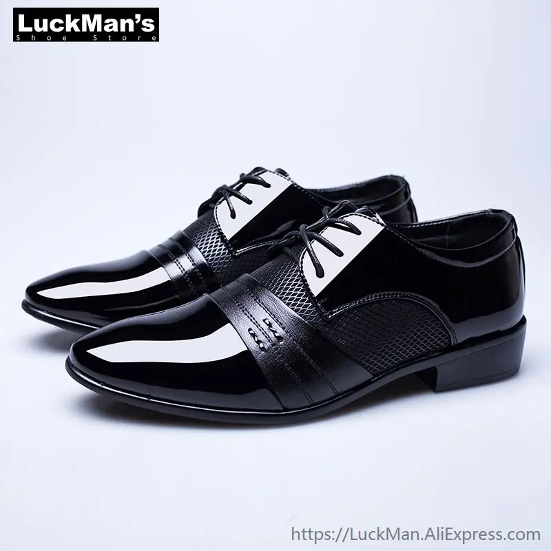 LuckMan 2019 весенне осенняя деловая обувь женская 47 дюймов оксфордская лакированная