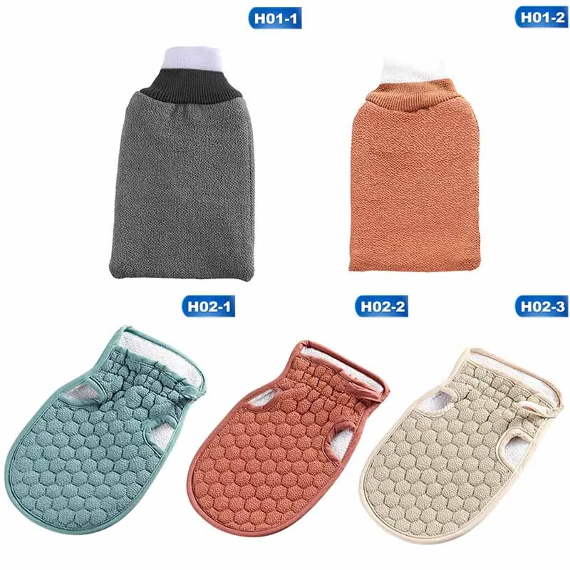 Bath Glove Brushes Massage Loofah Scrubber Body Wash Glove Shower Accessory Spa Towel Foaming Exfoliating Dead Skin Remover