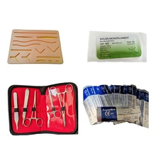 Kit de formation de Suture peau opérer Suture modèle de pratique coussin d'entraînement aiguille ciseaux trousse à outils enseignement
