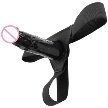 Hollow Silicone Strap-On Penis Male Extension Sleeve Lovetoy Adjustable Strapon Harness Suction Cup Dildo Lesbian Pants Sex Toys 4