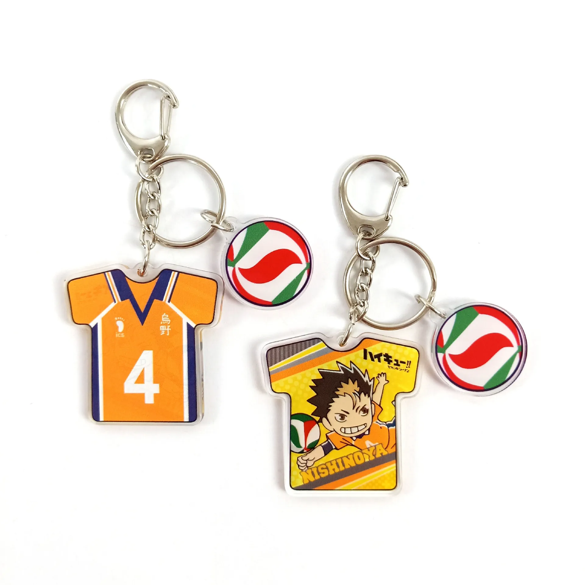 Chaveiro de Uniforme de Camisa Anime Haikyuu!! Pingente Hinata Shoyo Tobio Daichi Serra Amura Koushi Nishinoya Asflorida Shimizu Kiyoko 1 High Quality Brinquedos e hobbies
