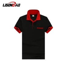 LiSENBAO брендовая одежда, новая мужская рубашка поло, мужская деловая Повседневная однотонная приталенная рубашка поло с коротким рукавом, дышащая футболка-поло 1758