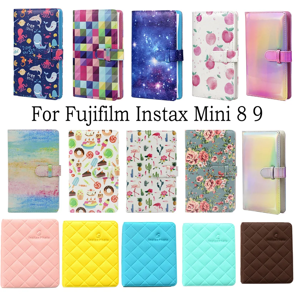 Gosear Модная книга из искусственной кожи для фотоальбома Fujifilm Instax Mini 8 9 7S 7C 25 70 90 3