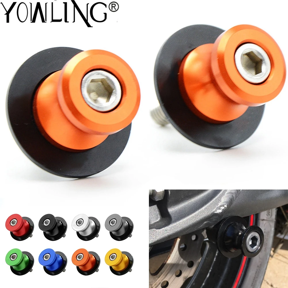 

2020 New For 125 200 390 690 790 10mm M10 Motorcycle Swingarm Spools Stand Screws Slider Orange