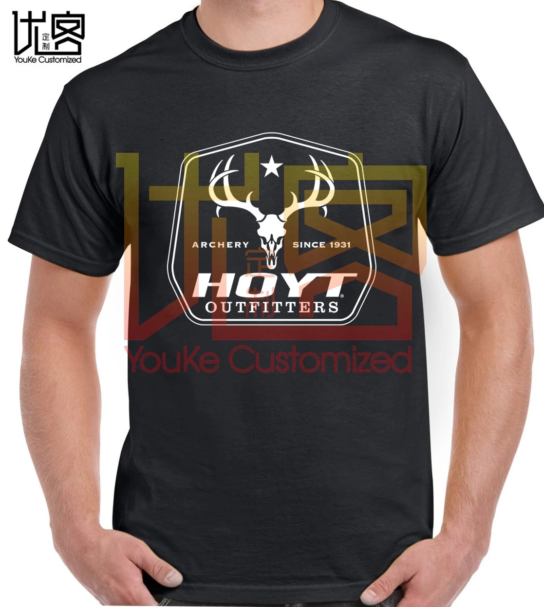 Новинка футболка с логотипом hoyt archery huntinger bows мужские и женские топы из 100% хлопка