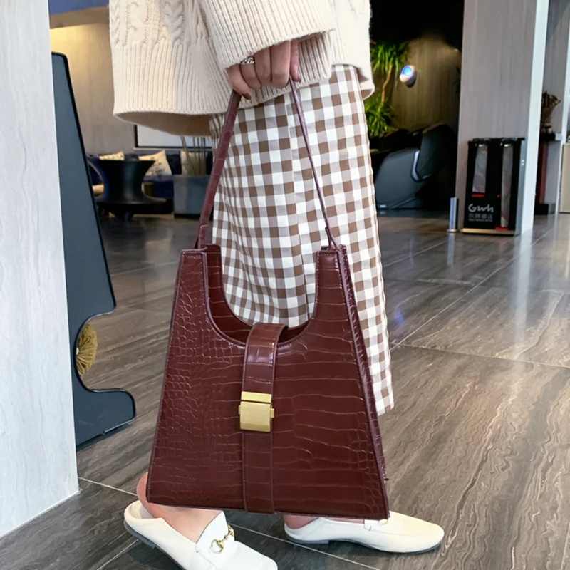 

Luxury Handbags Women Bags Designer PU Leather Shoulder Bags For Women 2020 Totes Bag Metal Lock Lady Travel Purses and Handbags