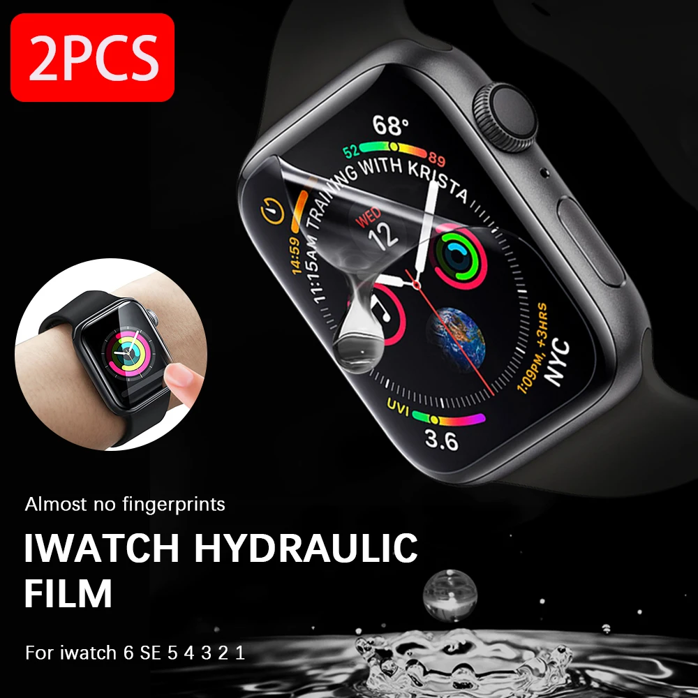 Гидрогелевая пленка для Apple Watch 6 44 мм защитная Se iWatch Series 5 4 3 2 1 прозрачные защитные