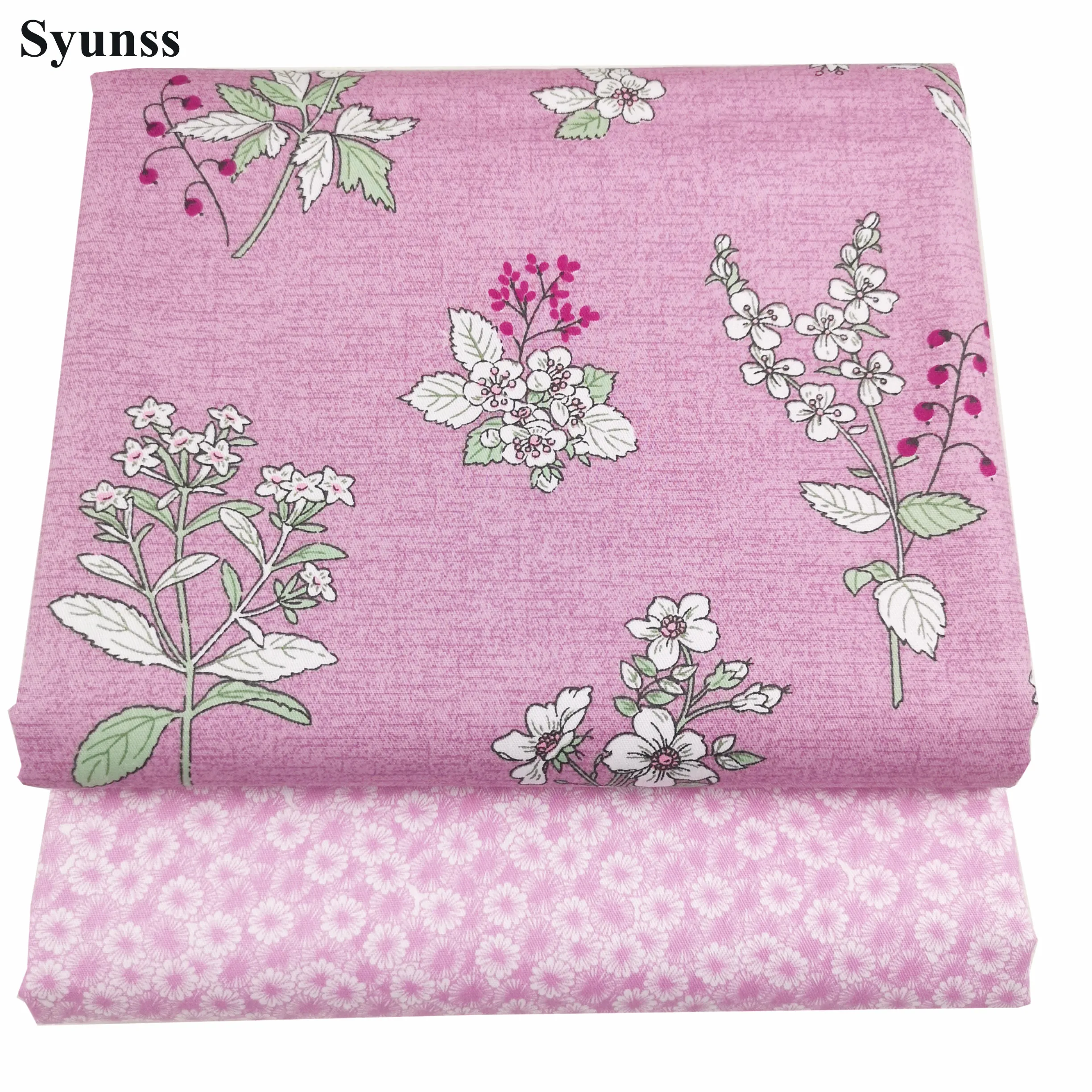 Syunss, новинка, розовая хлопковая ткань с цветочным принтом для лоскутного шитья, Tilda, детские кроватки, тканевые подушки, одеяло для шитья, Tissus