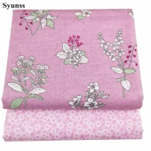 Syunss, новинка, розовая хлопковая ткань с цветочным принтом для лоскутного шитья, Tilda, детские кроватки, тканевые подушки, одеяло для шитья, Tissus