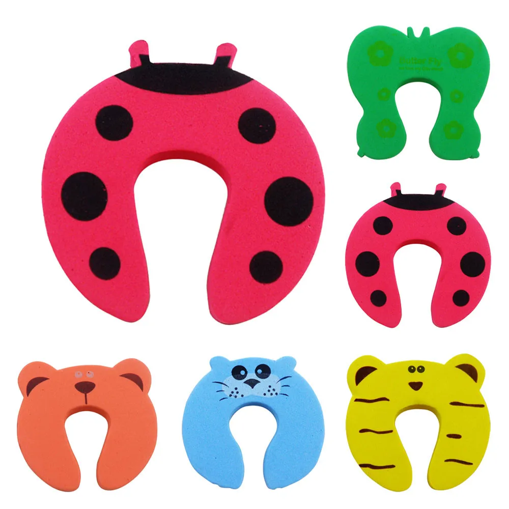 

10pcs/Lot Kids Baby Cartoon Animal Jammers Stop Edge Corner Guards Door Stopper Holder Lock Safety Finger Protector