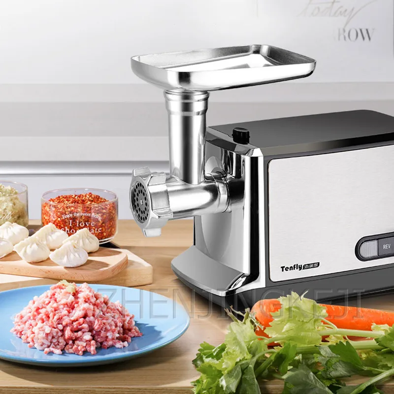 

Fully Automatic Electric Meat Grinder Stainless Steel Multifunction Chopper Slicer Sausage Stuffer Meat Mincer Food Processor