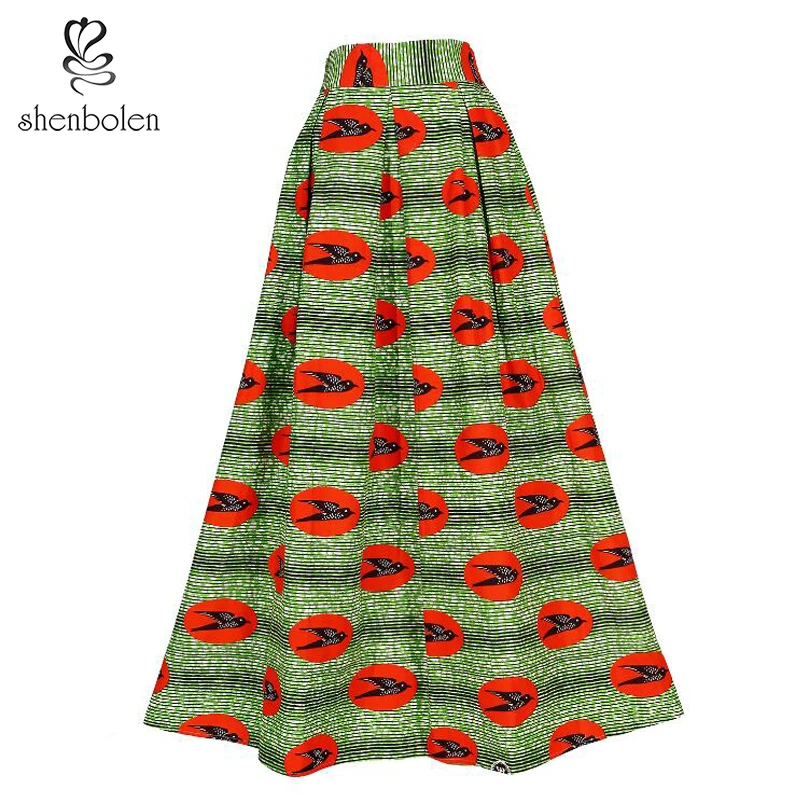 African clothes for women long skirt new Fashion Skirt african Traditional Clothes ankara Print skirt High Waist Long Skirt