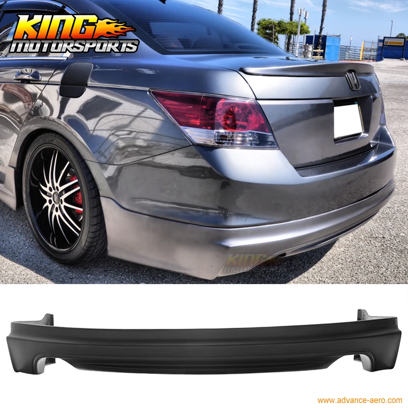 Подходит для 08 10 Honda Accord Sedan JDM Mugen style задний бампер губ черный ПУ|rear bumper lip|bumper liplip |
