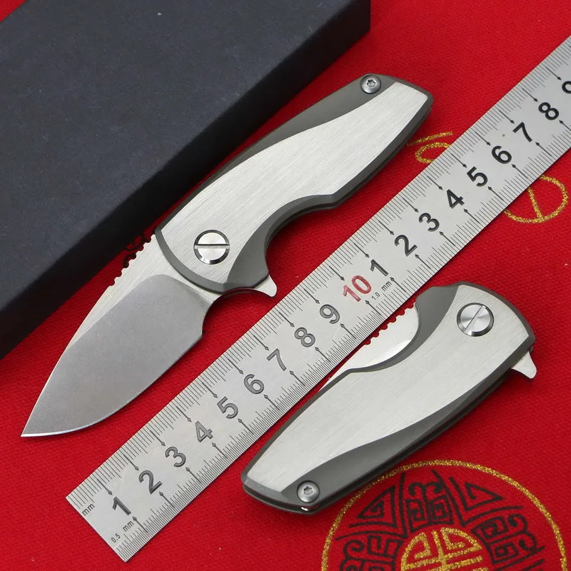 

LOVOCOO Anton Malyshev Gnome dwarf folding knife D2 blade bearing titanium handle outdoor hunting camping pocket knife edc tools
