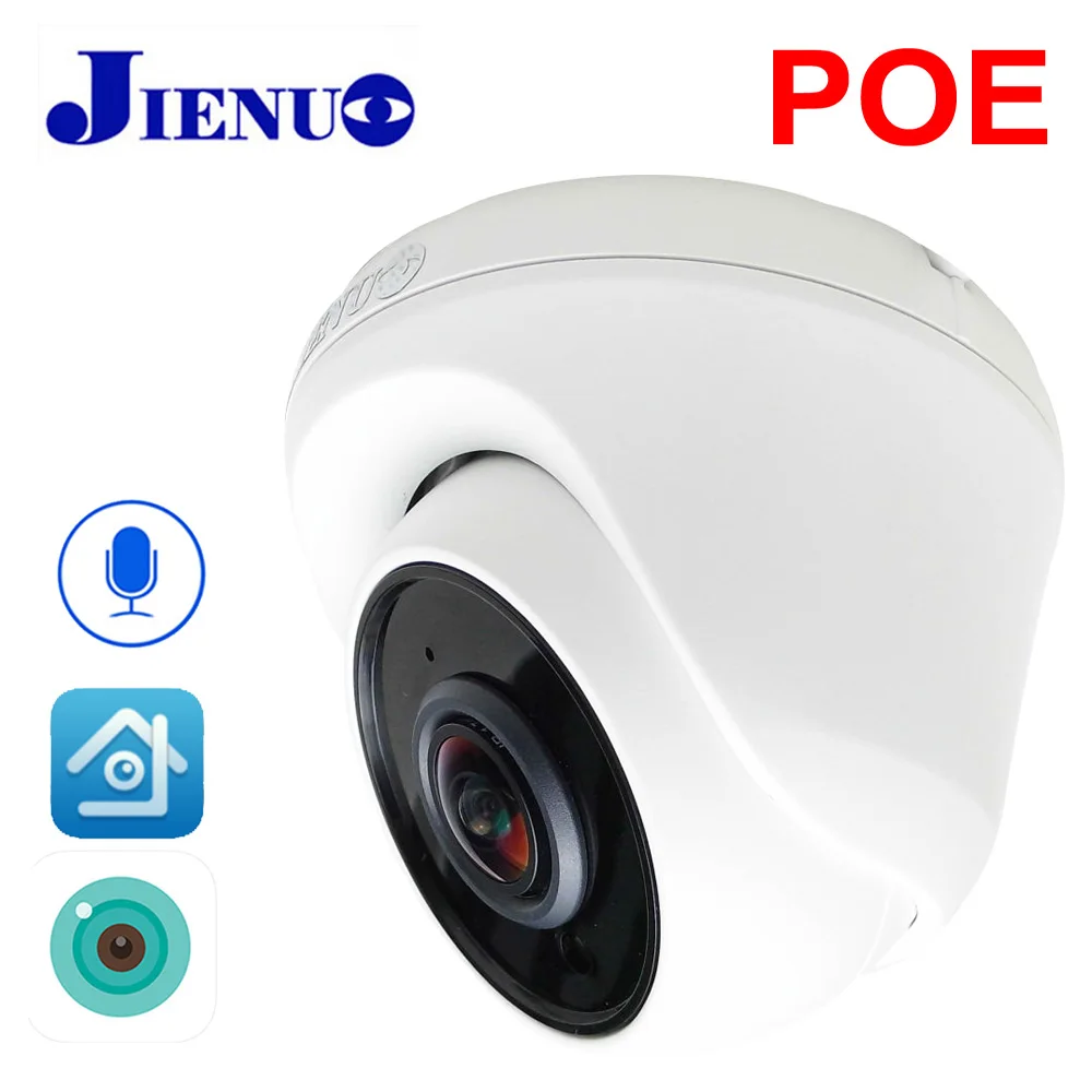 Xmeye 1080P POE Camera IP 1.7mm Panoramic Fisheye lens Cctv Security Surveillance Built-in Mic LED Infrared Icsee JIENUO 1