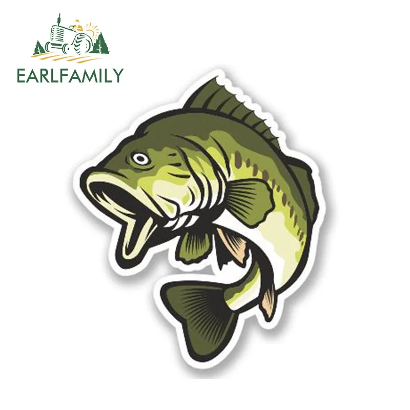 EARLFAMILY 13 см x 12 автомобильный Стайлинг в виде рыбы виниловая наклейка для ноутбука