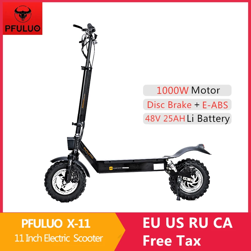 Оригинальный PFULUO X-11 Smart Электрический скутер 48V 1000W мотор 11 дюймов колеса доска