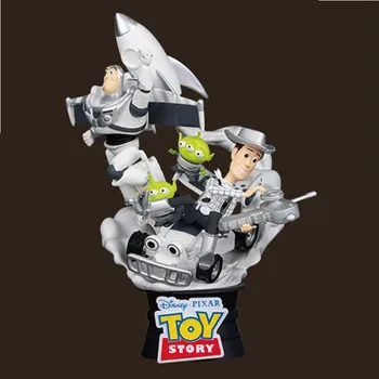 

Disney Toy Story Alien Rocket Catching Aliens Mini Claw Machine Toy Woody Buzz Lightyear Scenes Statue Decoration M4703