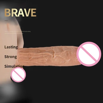 20cm Long Silicone Strap-on Dildo Panties Realistic Dildo Wear Pants Masturbation Device For Men Lesbian Strap on Penis Sex Toy 5