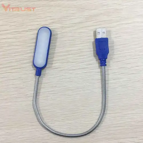 휴대용 USB 독서등 미니 북 라이트 테이블 램프, 파워 뱅크 노트북용 유연한 6 LED 2