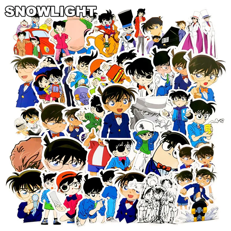 10/30/50pcs/set Japan Anime Detective Conan Cartoon Stickers For Bicycle Motorcycle Snowboard Luggage Scrapbook Laptop Diy Toy