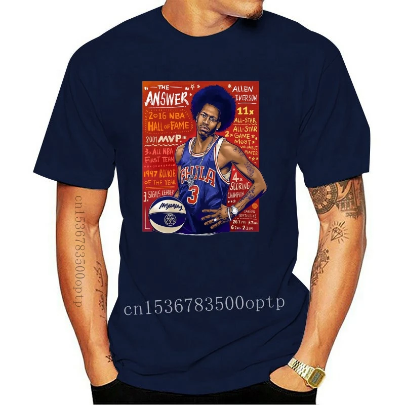 Новинка 2021 ALLEN IVERSON Оригинальная футболка в стиле Олд скейл американский размер